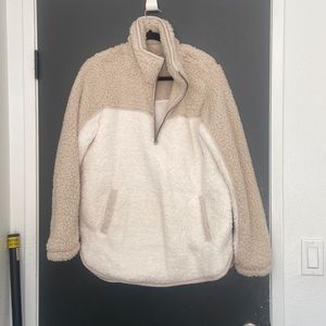 Brand new fuzzy half zip